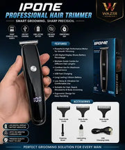 IPONE IP-789 Rechargeable Hair & Beard Trimmer | Professional T-Blade Trimmer – BHATTIX